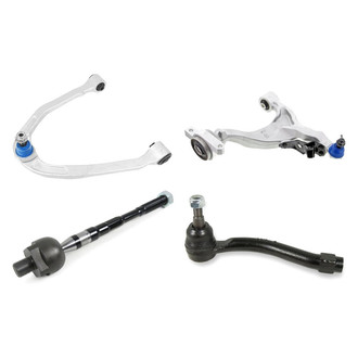 Mevotech® - Supreme™ Front Driver Side Lower and Upper Control Arm with Ball Joint and Tie Rod End Kit
