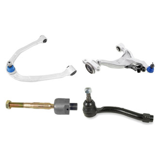 Mevotech® - Supreme™ Front Driver Side Lower and Upper Control Arm with Ball Joint and Tie Rod End Kit