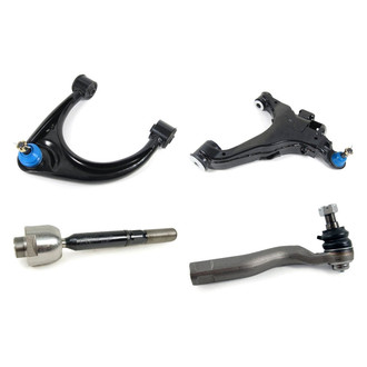 Mevotech® - Supreme™ Front Driver Side Lower and Upper Control Arm with Ball Joint and Tie Rod End Kit