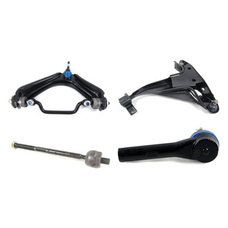 Mevotech® - Supreme™ Front Driver Side Lower and Upper Control Arm with Ball Joint and Tie Rod End Kit
