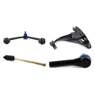 Mevotech® - Supreme™ Front Driver Side Lower and Upper Control Arm with Ball Joint and Tie Rod End Kit