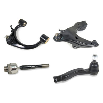Mevotech® - Supreme™ Front Driver Side Lower and Upper Control Arm with Ball Joint and Tie Rod End Kit
