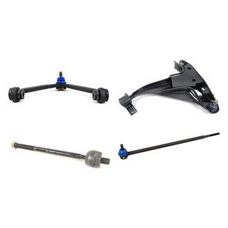 Mevotech® - Supreme™ Front Driver Side Lower and Upper Control Arm with Ball Joint and Tie Rod End Kit