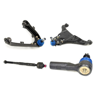Mevotech® - Supreme™ Front Driver Side Lower and Upper Control Arm with Ball Joint and Tie Rod End Kit