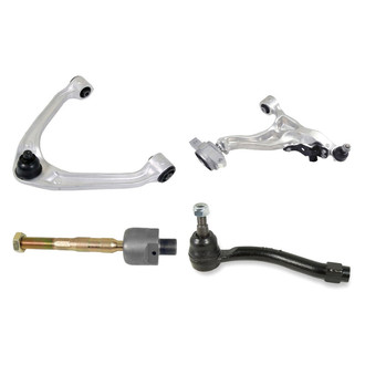 Mevotech® - Supreme™ Front Driver Side Lower and Upper Control Arm with Ball Joint and Tie Rod End Kit