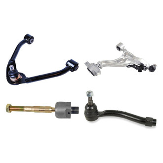 Mevotech® - Supreme™ Front Driver Side Lower and Upper Control Arm with Ball Joint and Tie Rod End Kit