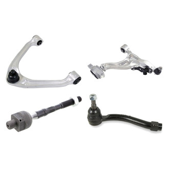 Mevotech® - Supreme™ Front Driver Side Lower and Upper Control Arm with Ball Joint and Tie Rod End Kit