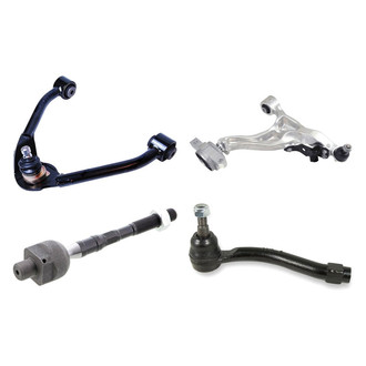 Mevotech® - Supreme™ Front Driver Side Lower and Upper Control Arm with Ball Joint and Tie Rod End Kit