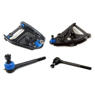 Mevotech® - Supreme™ Front Driver Side Lower and Upper Control Arm with Ball Joint and Tie Rod End Kit