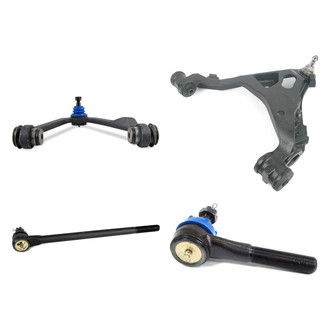 Mevotech® - Supreme™ Front Driver Side Lower and Upper Control Arm with Ball Joint and Tie Rod End Kit