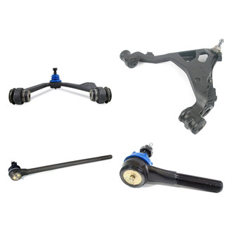 Mevotech® - Supreme™ Front Driver Side Lower and Upper Control Arm with Ball Joint and Tie Rod End Kit