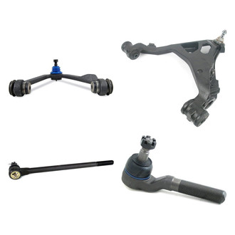 Mevotech® - Supreme™ Front Driver Side Lower and Upper Control Arm with Ball Joint and Tie Rod End Kit