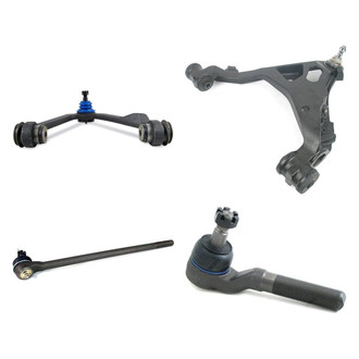 Mevotech® - Supreme™ Front Driver Side Lower and Upper Control Arm with Ball Joint and Tie Rod End Kit