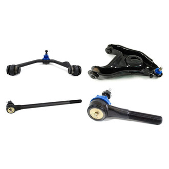 Mevotech® - Supreme™ Front Driver Side Lower and Upper Control Arm with Ball Joint and Tie Rod End Kit