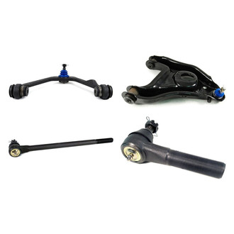 Mevotech® - Supreme™ Front Driver Side Lower and Upper Control Arm with Ball Joint and Tie Rod End Kit