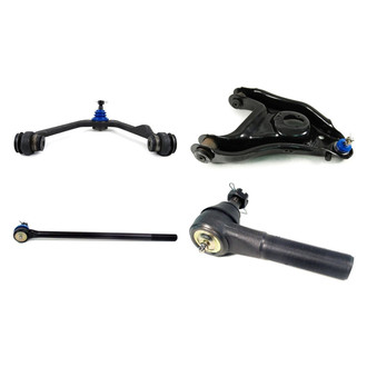 Mevotech® - Supreme™ Front Driver Side Lower and Upper Control Arm with Ball Joint and Tie Rod End Kit