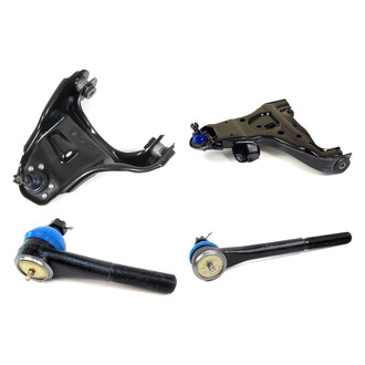 Mevotech® - Supreme™ Front Driver Side Lower and Upper Control Arm with Ball Joint and Tie Rod End Kit