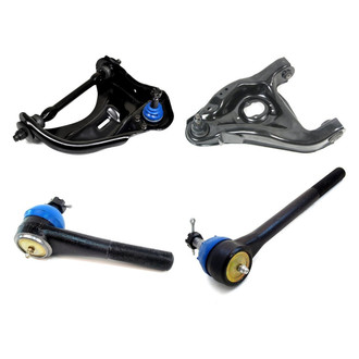 Mevotech® - Supreme™ Front Driver Side Lower and Upper Control Arm with Ball Joint and Tie Rod End Kit
