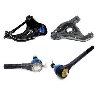Mevotech® - Supreme™ Front Driver Side Lower and Upper Control Arm with Ball Joint and Tie Rod End Kit