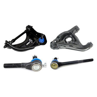 Mevotech® - Supreme™ Front Driver Side Lower and Upper Control Arm with Ball Joint and Tie Rod End Kit
