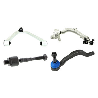 Mevotech® - Supreme™ Front Driver Side Lower and Upper Control Arm with Ball Joint and Tie Rod End Kit