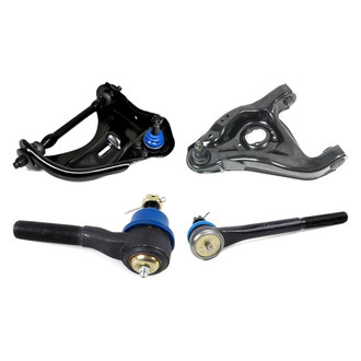Mevotech® - Supreme™ Front Driver Side Lower and Upper Control Arm with Ball Joint and Tie Rod End Kit