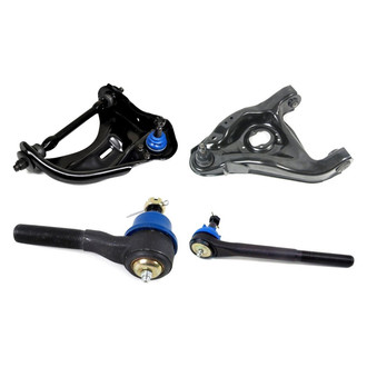 Mevotech® - Supreme™ Front Driver Side Lower and Upper Control Arm with Ball Joint and Tie Rod End Kit