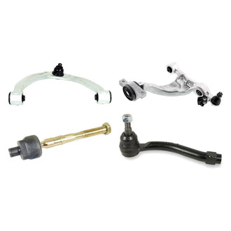 Mevotech® - Supreme™ Front Driver Side Lower and Upper Control Arm with Ball Joint and Tie Rod End Kit