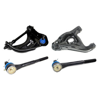 Mevotech® - Supreme™ Front Driver Side Lower and Upper Control Arm with Ball Joint and Tie Rod End Kit