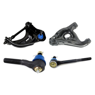 Mevotech® - Supreme™ Front Driver Side Lower and Upper Control Arm with Ball Joint and Tie Rod End Kit