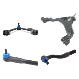 Mevotech® - Supreme™ Front Driver Side Lower and Upper Control Arm with Ball Joint and Tie Rod End Kit