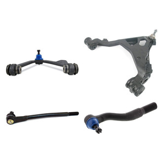 Mevotech® - Supreme™ Front Driver Side Lower and Upper Control Arm with Ball Joint and Tie Rod End Kit