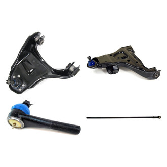 Mevotech® - Supreme™ Front Driver Side Lower and Upper Control Arm with Ball Joint and Tie Rod End Kit