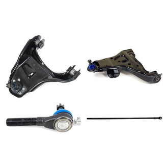 Mevotech® - Supreme™ Front Driver Side Lower and Upper Control Arm with Ball Joint and Tie Rod End Kit