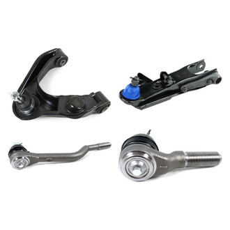 Mevotech® - Supreme™ Front Driver Side Lower and Upper Control Arm with Ball Joint and Tie Rod End Kit