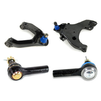 Mevotech® - Supreme™ Front Driver Side Lower and Upper Control Arm with Ball Joint and Tie Rod End Kit