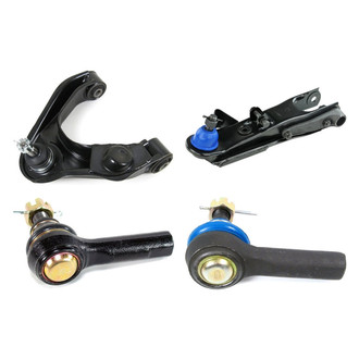Mevotech® - Supreme™ Front Driver Side Lower and Upper Control Arm with Ball Joint and Tie Rod End Kit