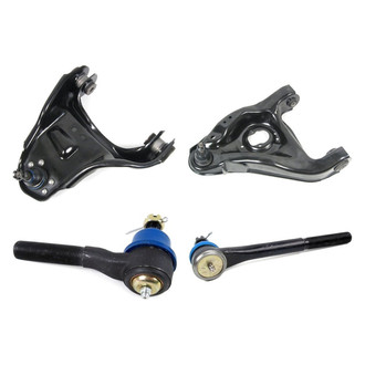 Mevotech® - Supreme™ Front Driver Side Lower and Upper Control Arm with Ball Joint and Tie Rod End Kit