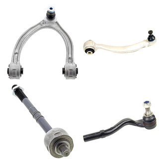 Mevotech® - Supreme™ Front Driver Side Lower and Upper Control Arm with Ball Joint and Tie Rod End Kit