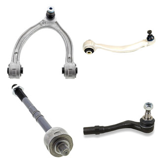 Mevotech® - Supreme™ Front Driver Side Lower and Upper Control Arm with Ball Joint and Tie Rod End Kit