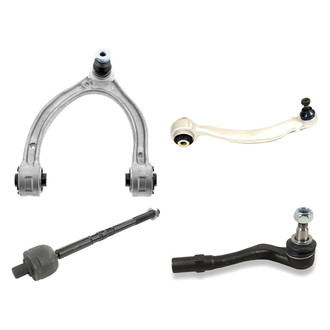 Mevotech® - Supreme™ Front Driver Side Lower and Upper Control Arm with Ball Joint and Tie Rod End Kit