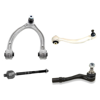 Mevotech® - Supreme™ Front Driver Side Lower and Upper Control Arm with Ball Joint and Tie Rod End Kit