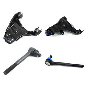 Mevotech® - Supreme™ Front Driver Side Lower and Upper Control Arm with Ball Joint and Tie Rod End Kit