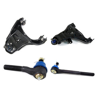 Mevotech® - Supreme™ Front Driver Side Lower and Upper Control Arm with Ball Joint and Tie Rod End Kit