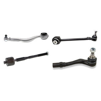 Mevotech® - Supreme™ Front Driver Side Lower and Upper Control Arm with Ball Joint and Tie Rod End Kit