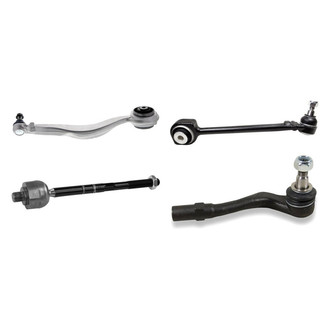 Mevotech® - Supreme™ Front Driver Side Lower and Upper Control Arm with Ball Joint and Tie Rod End Kit