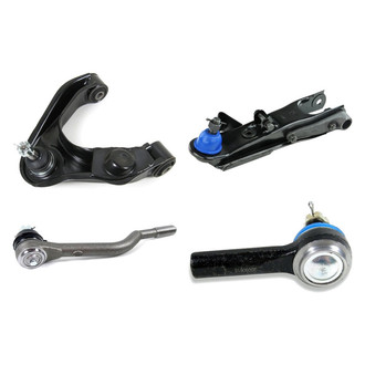Mevotech® - Supreme™ Front Driver Side Lower and Upper Control Arm with Ball Joint and Tie Rod End Kit