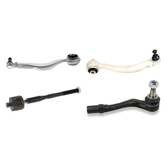 Mevotech® - Supreme™ Front Driver Side Lower and Upper Control Arm with Ball Joint and Tie Rod End Kit