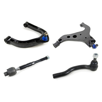 Mevotech® - Supreme™ Front Driver Side Lower and Upper Control Arm with Ball Joint and Tie Rod End Kit