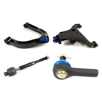 Mevotech® - Supreme™ Front Driver Side Lower and Upper Control Arm with Ball Joint and Tie Rod End Kit